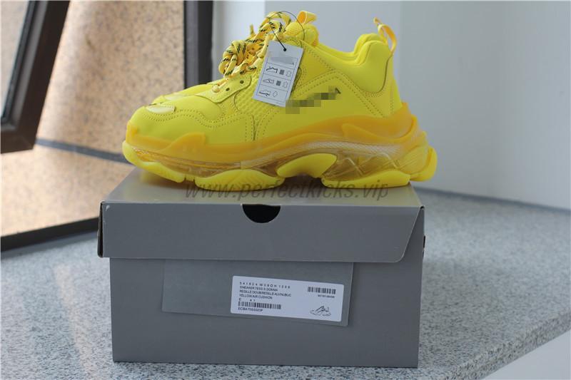 PK GOD PARIS TRIPLE S CLEAR SOLE TRAINER all yellow READY TO SHIP